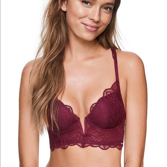 PINK Victoria's Secret Other - Pink Victoria Secret Burgundy Wine Date Push Up